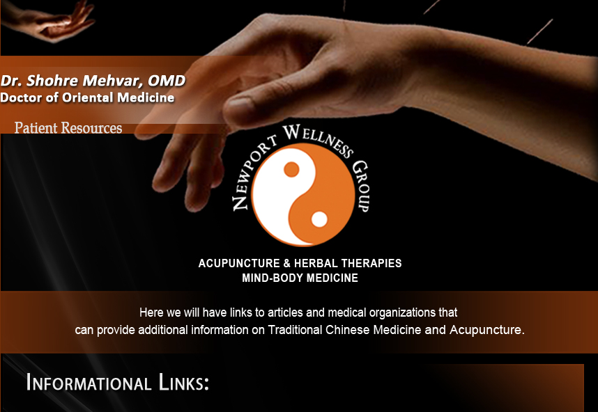 Below are 3rd party links that provide additional info on TCM & Acupuncture